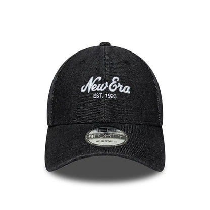 Pictured is this New Era Denim 9FORTY cap in black. 2