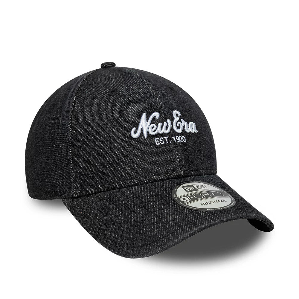 Pictured is this New Era Denim 9FORTY cap in black. 3