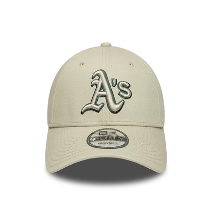 Pictured is this MLB Team Outline Athletics 9FORTY cap in cream. 2