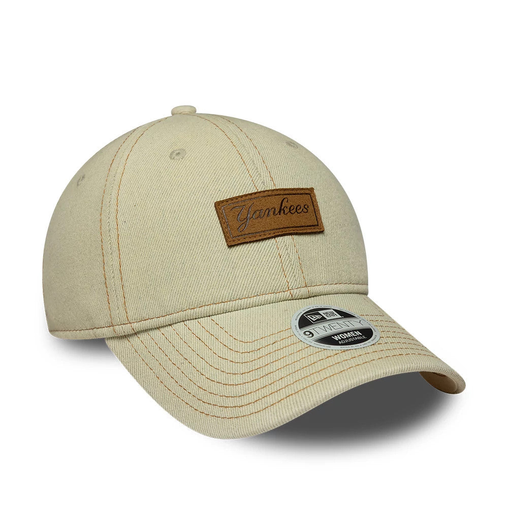 Pictured is this Womens MLB Denim New York Yankees 9TWENTY cap in cream. 3