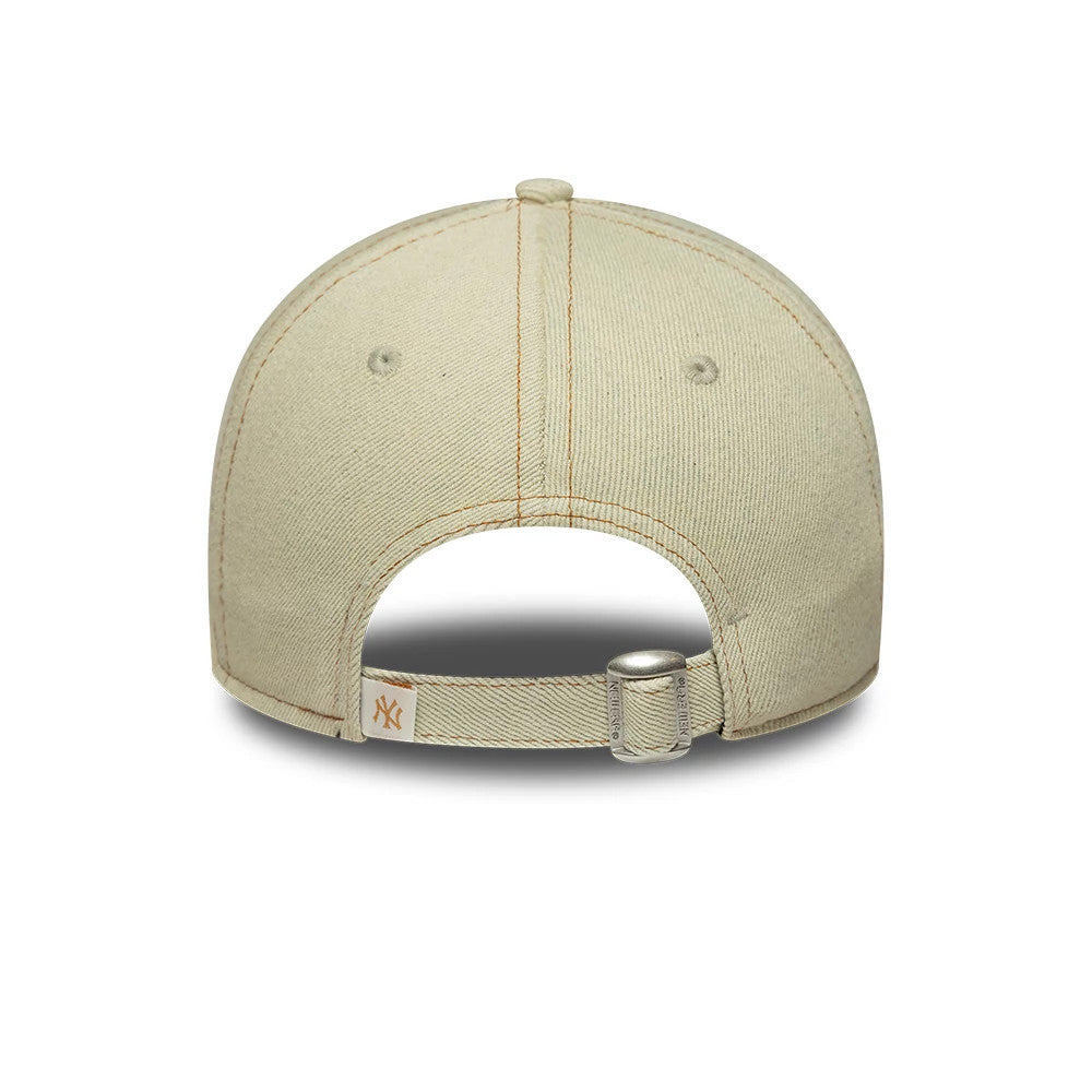 Pictured is this Womens MLB Denim New York Yankees 9TWENTY cap in cream. 4