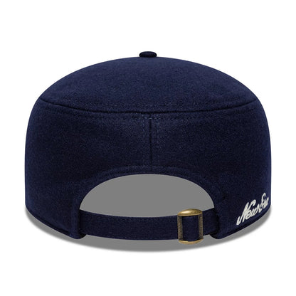 Pictured is this New Era Pin Pillbox Adjustable cap in navy. 5