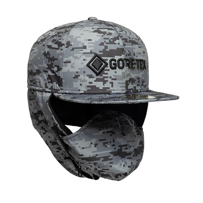 Pictured is this New Era X Gore-Tex Dogear 59FIFTY Fitted cap in grey camo. 6