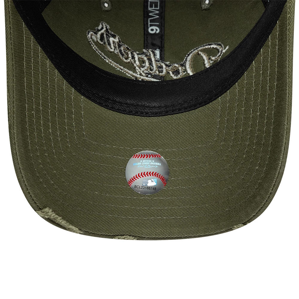 Pictured is this MLB Distressed Denim LA Dodgers 9TWENTY cap in green. 5