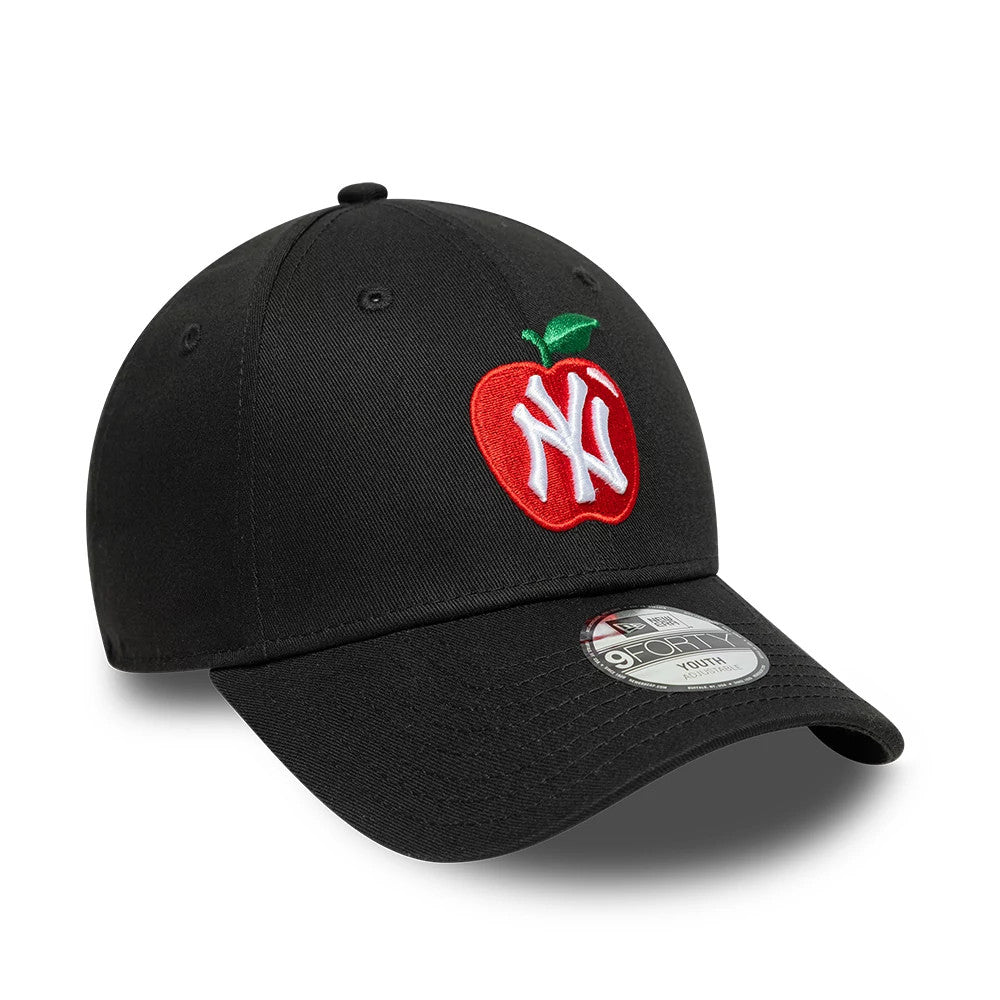 Pictured is this Youth MLB Fruit Icon New York Yankees 9FORTY cap in black. 3