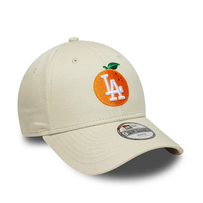Pictured is this Youth MLB Fruit Icon LA Dodgers 9FORTY cap in cream. 3