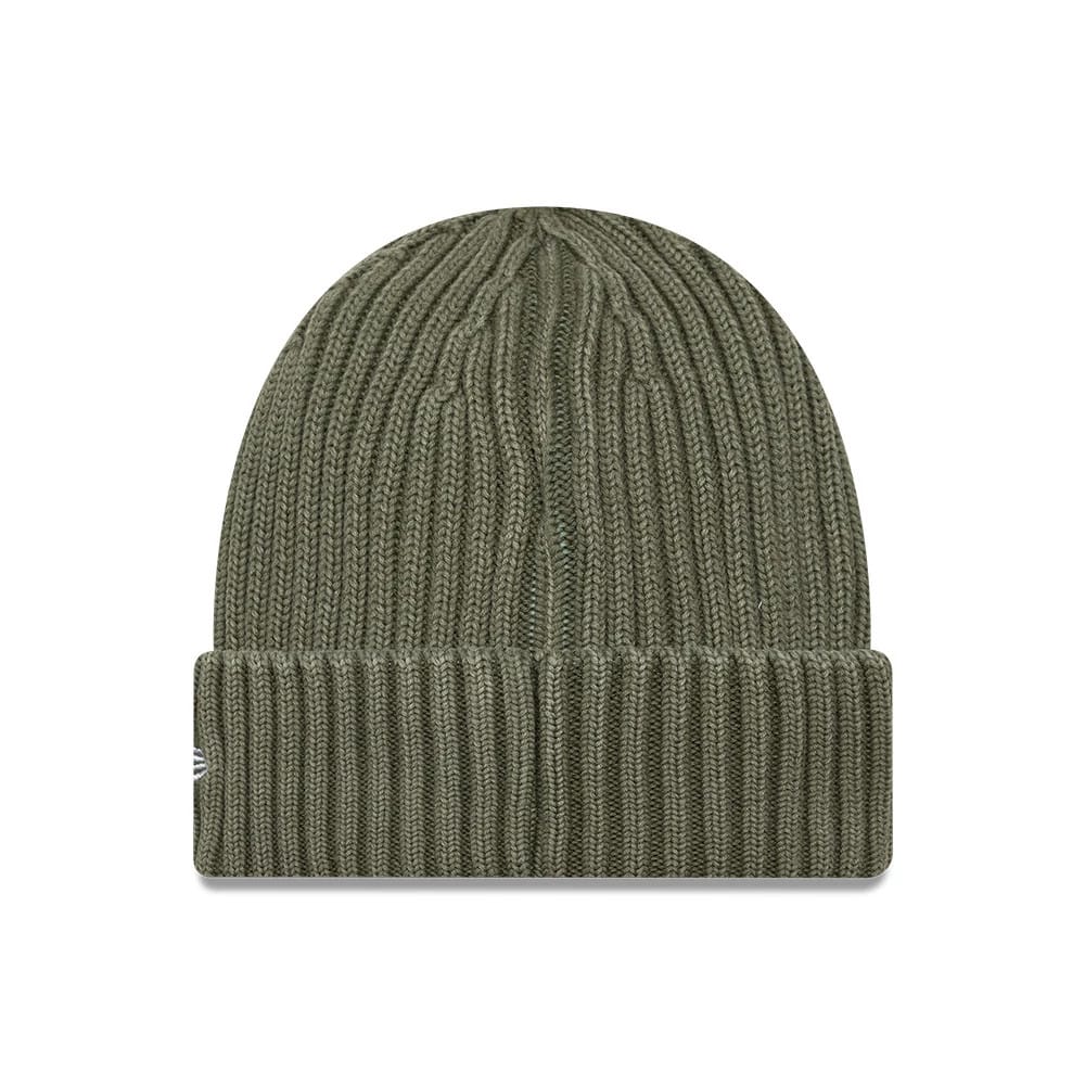 Pictured is this MLB Washed New York Yankees Cuff Knit Beanie hat in green. 2