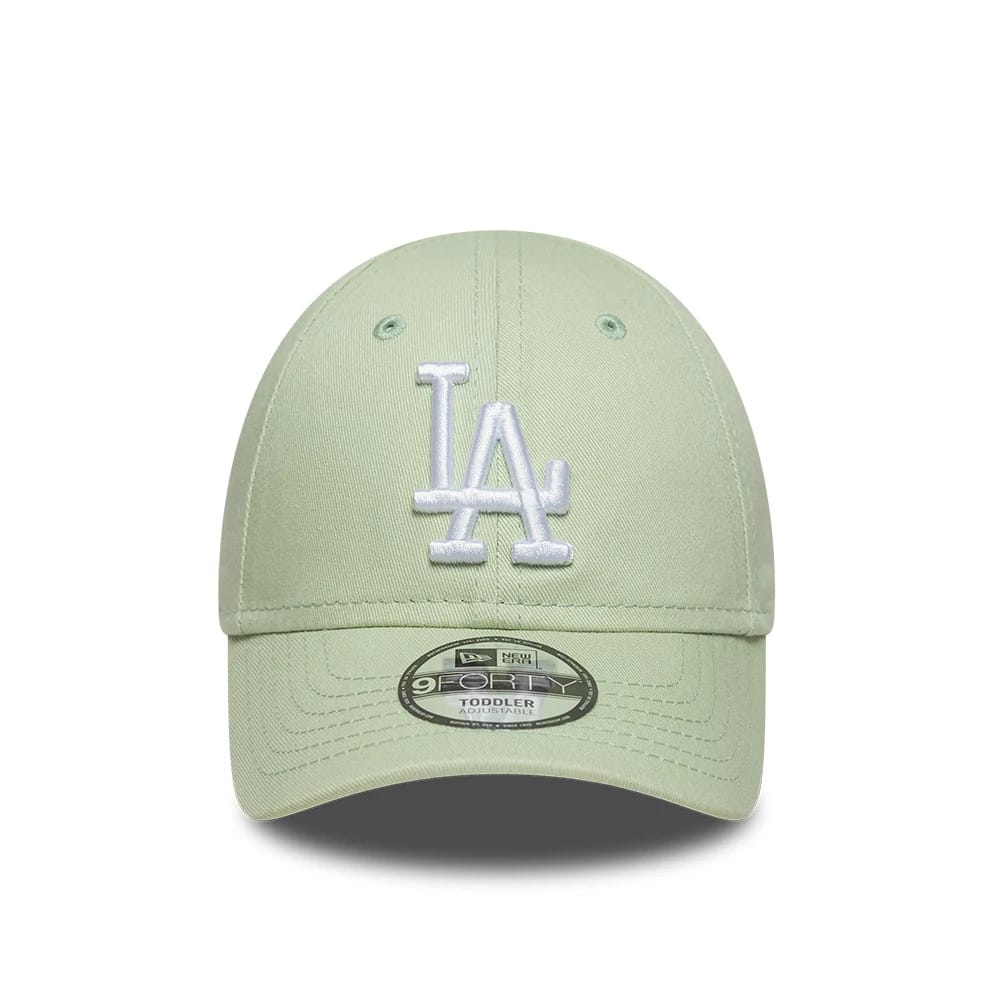 Pictured is this Toddler MLB League Essential LA Dodgers 9FORTY cap in pastel green. 2