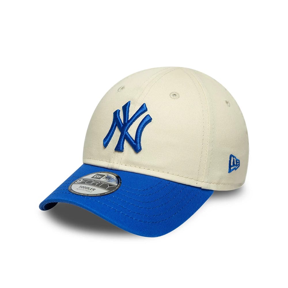 Pictured is this Toddler MLB League Essential New York Yankees 9FORTY cap in cream. 1