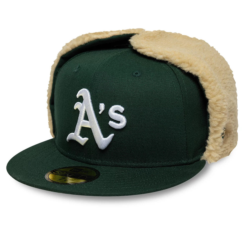 Pictured is this MLB World Series Athletics Dogear 59FIFTY Fitted cap in dark green. 4