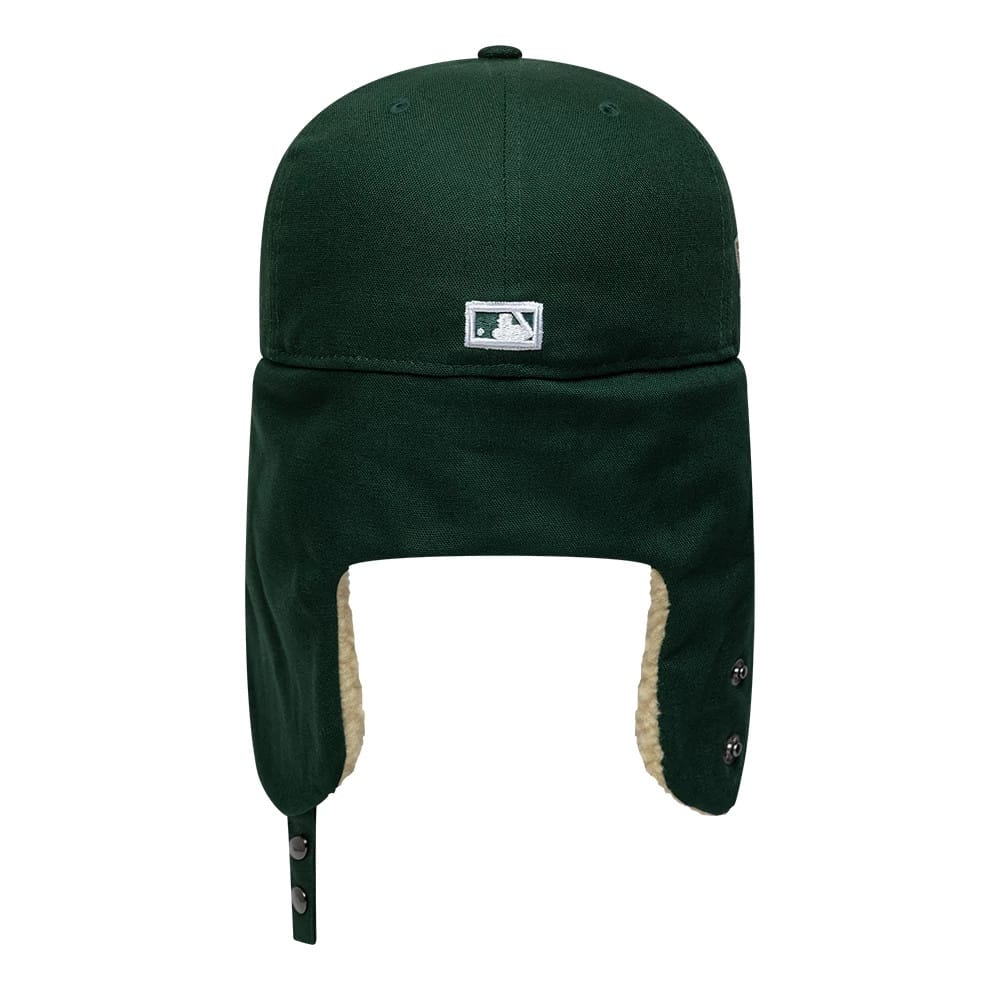Pictured is this MLB World Series Athletics Dogear 59FIFTY Fitted cap in dark green. 8