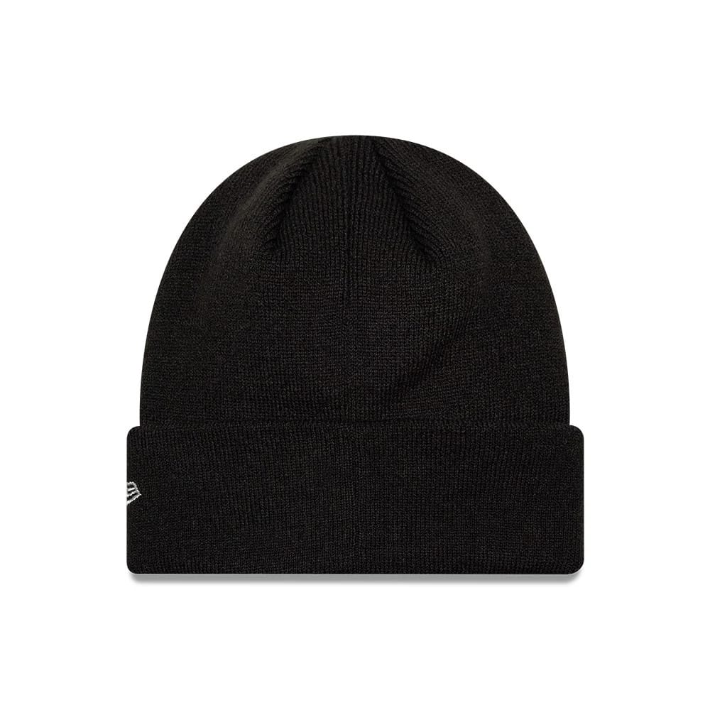 Pictured is this MLB Metallic Outline LA Dodgers Cuff Knit Beanie hat in black. 2