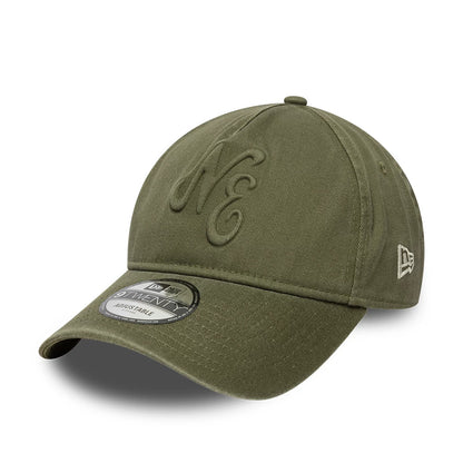 Pictured is this New Era Embossed 9TWENTY A-Frame cap in green. 1