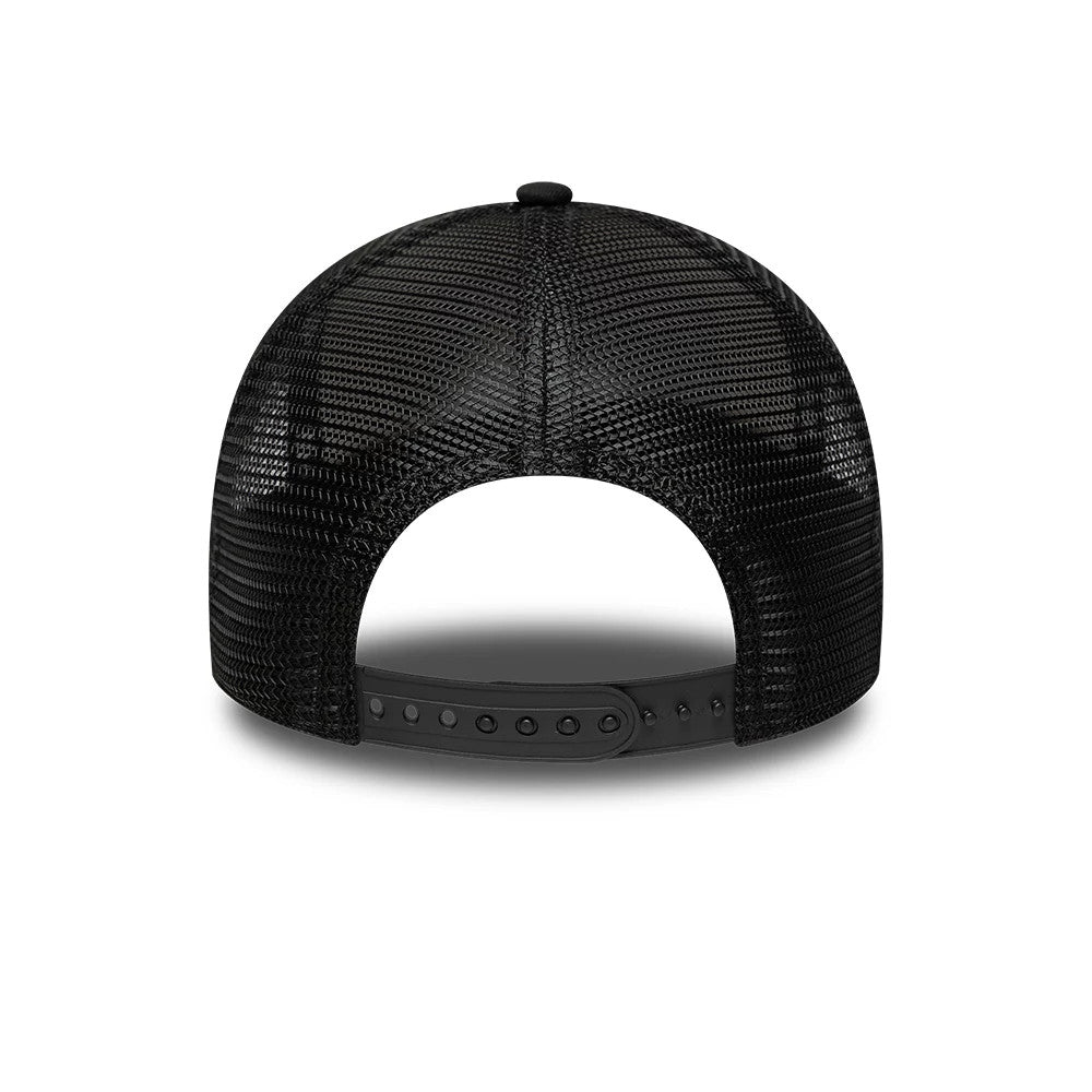 Pictured is this New Era Licence Plate 9FORTY A-Frame Trucker cap in black. 4