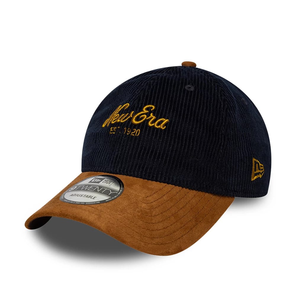 Pictured is this New Era Cord Mix 9TWENTY cap in brown. 1
