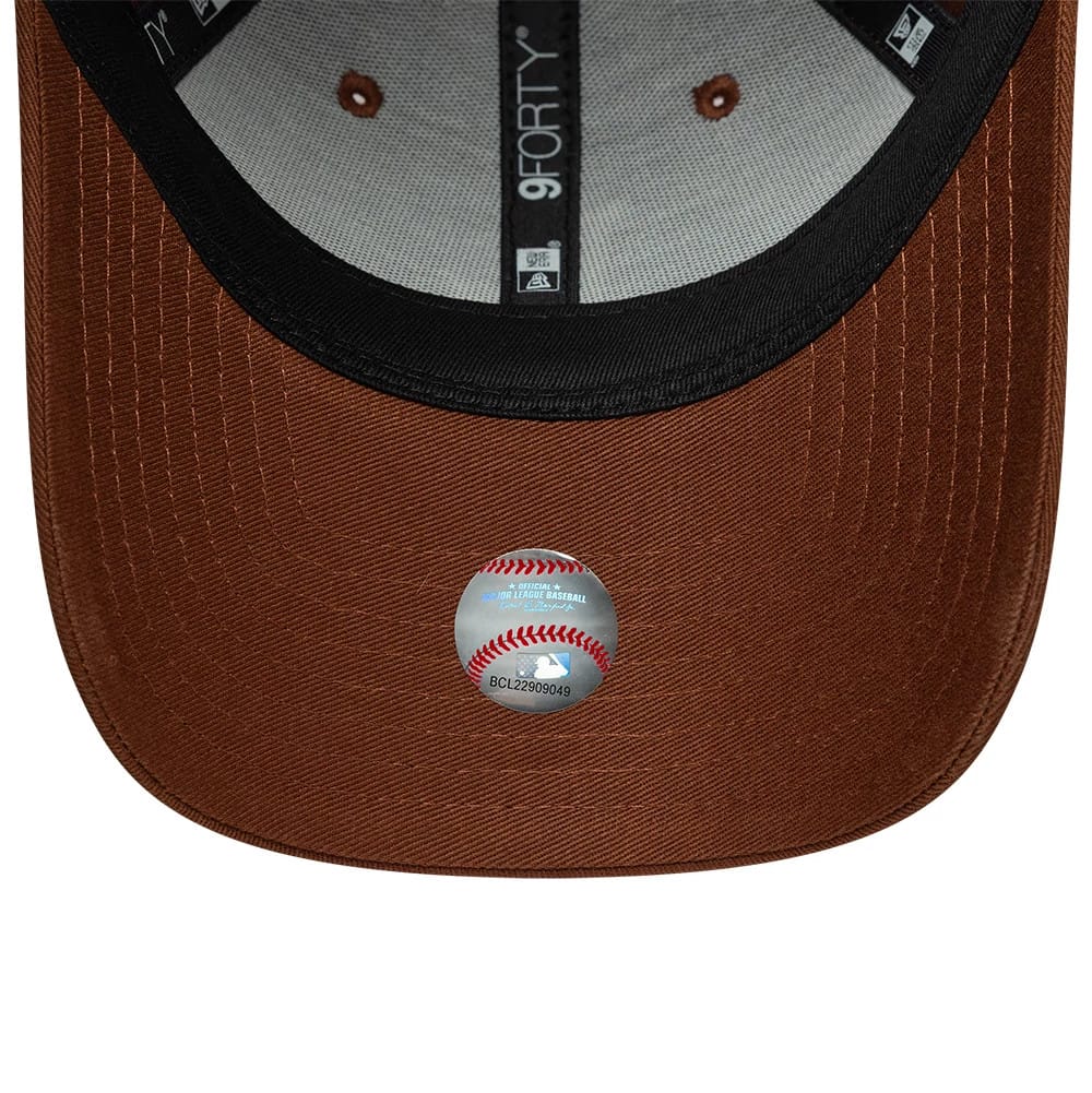 Pictured is this Womens MLB League Essential LA Dodgers 9FORTY cap in brown. 5