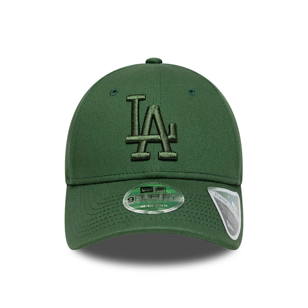 Pictured is this Youth MLB LA Dodgers 9FORTY M-Crown cap in dark green. 2