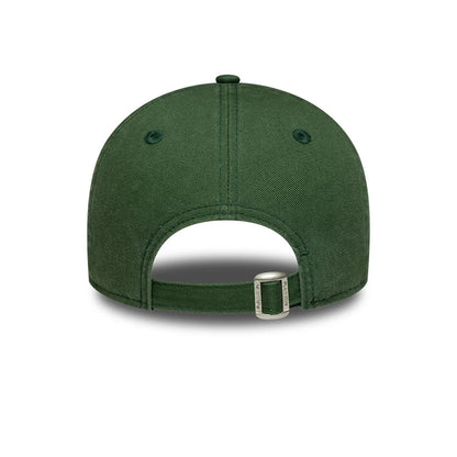Pictured is this Womens New Era Café Slogan 9TWENTY cap in dark green. 4