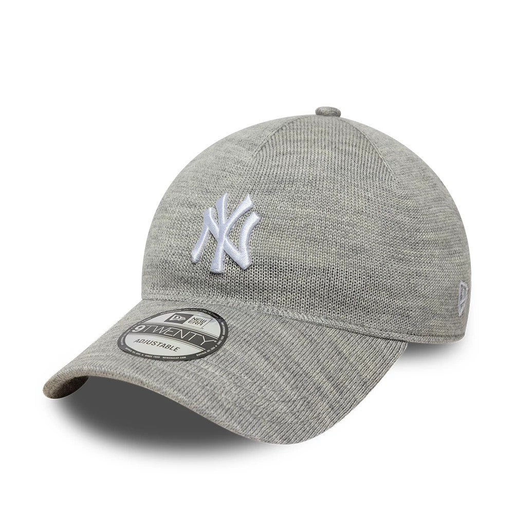 Pictured is this MLB Knitted New York Yankees 9TWENTY A-Frame cap in grey. 1