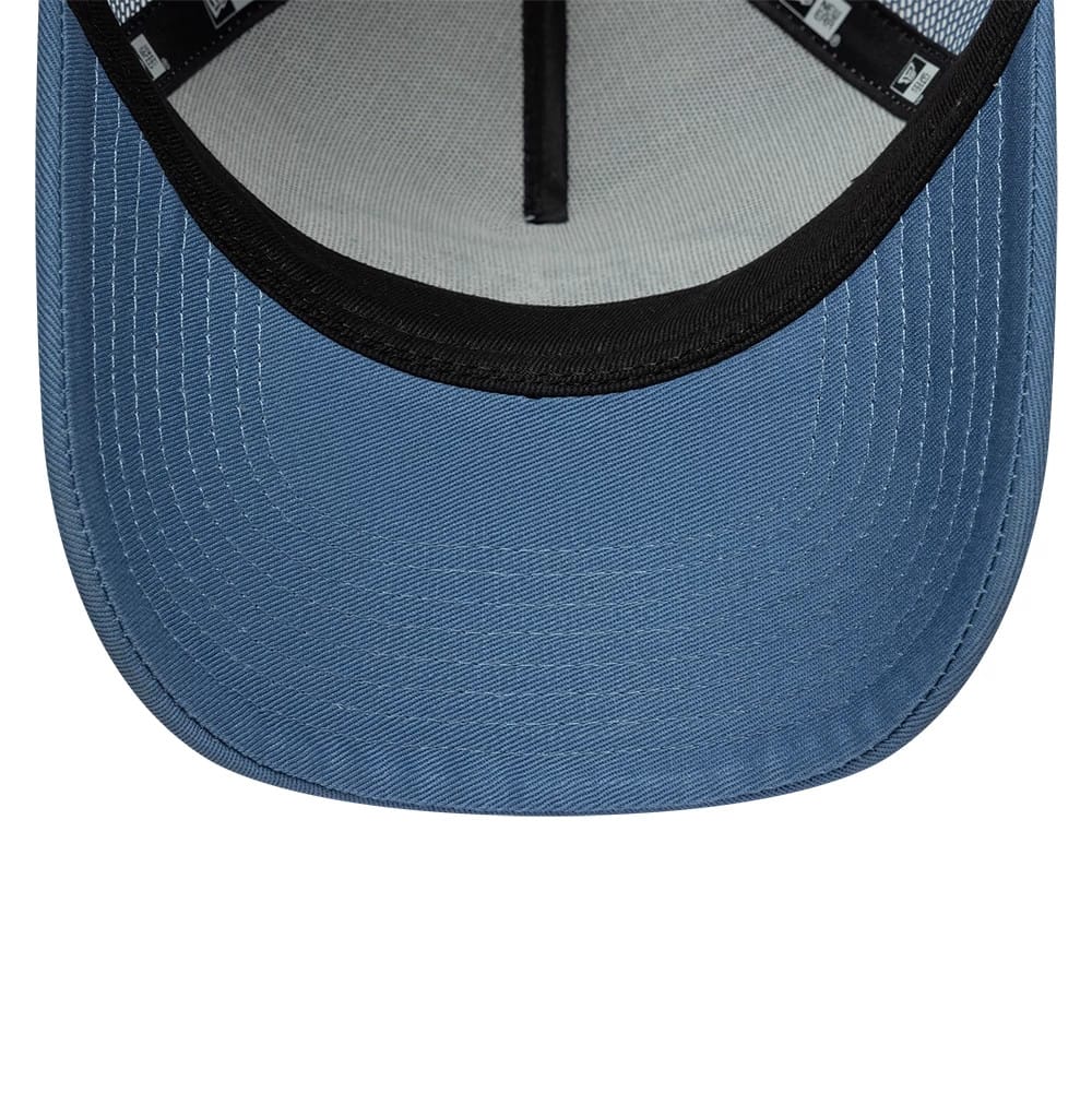Pictured is this Youth New Era Oval Patch 9FORTY A-Frame Trucker cap in blue. 5