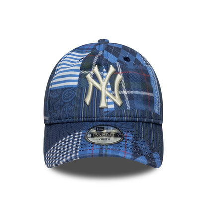 Pictured is this Youth MLB Patchwork New York Yankees 9TWENTY cap in navy. 3