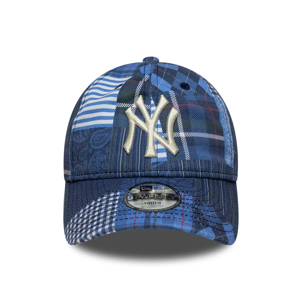 Pictured is this Youth MLB Patchwork New York Yankees 9TWENTY cap in navy. 3