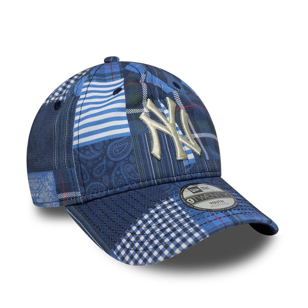 Pictured is this Youth MLB Patchwork New York Yankees 9TWENTY cap in navy. 4