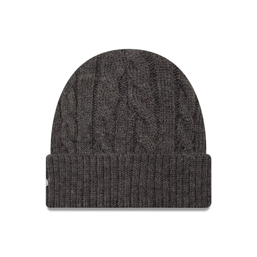 Pictured is this MLB Short LA Dodgers Skull Knit Beanie hat in charcoal. 2