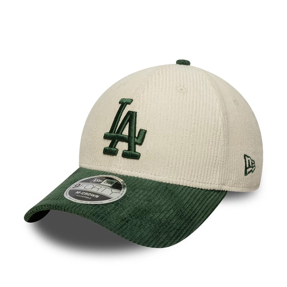 Pictured is this MLB Cord LA Dodgers 9FORTY M-Crown cap in cream. 1