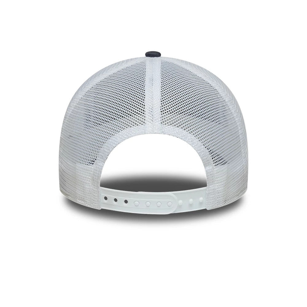 Pictured is this MLB League Essential LA Dodgers 9FORTY A-Frame Trucker cap in grey. 4