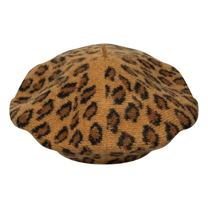 Pictured is this MLB Leopard New York Yankees Beret in beige. 4