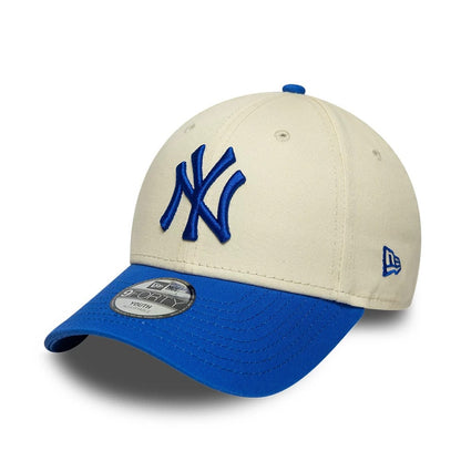 Pictured is this Youth MLB League Essential New York Yankees 9FORTY cap in cream. 1