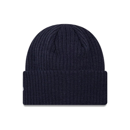 Pictured is this MLB Wide Detroit Tigers Cuff Knit Beanie hat in navy. 2