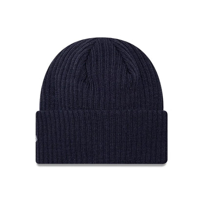 Pictured is this MLB Wide Detroit Tigers Cuff Knit Beanie hat in navy. 2