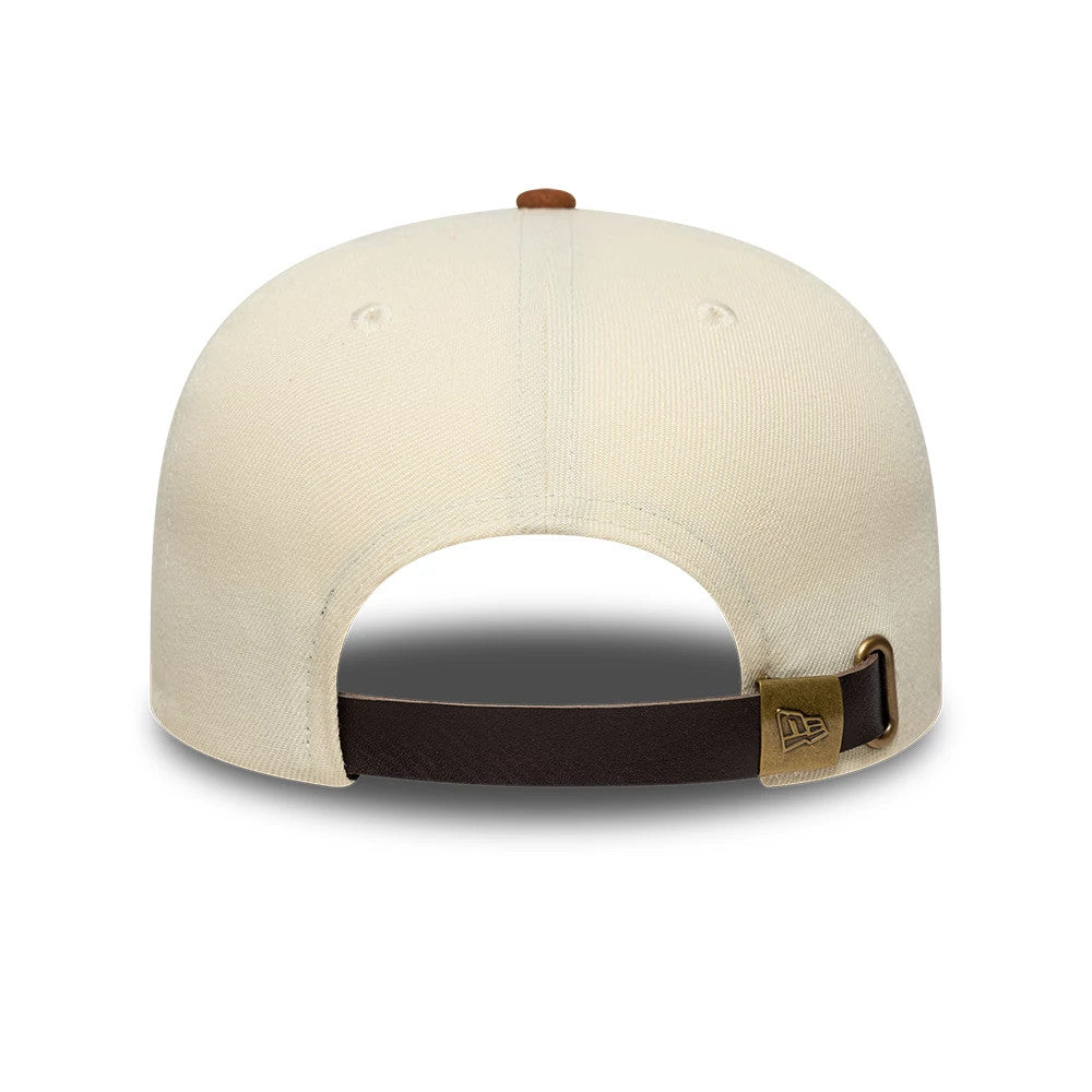 Pictured is this New Era Suede Retro Crown 9FIFTY cap in cream & brown. 4