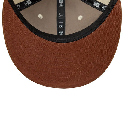 Pictured is this New Era Suede Retro Crown 9FIFTY cap in cream & brown. 5