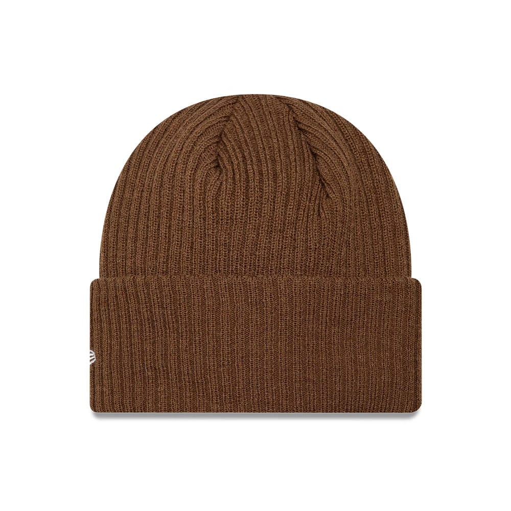 Pictured is this MLB Wide LA Dodgers Cuff Knit Beanie hat in brown. 2