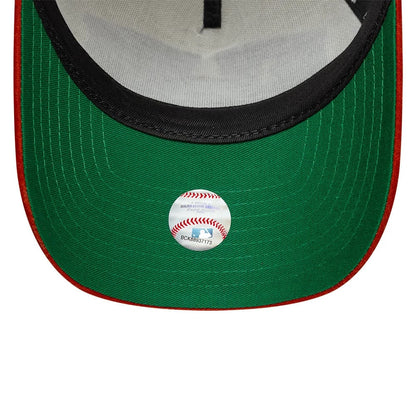 Pictured is this MLB Suede New York Yankees 9FORTY E-Frame cap in cream. 2