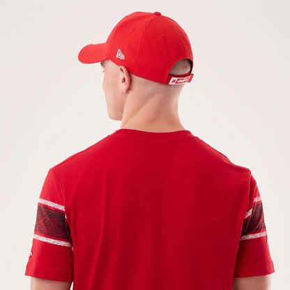 The model is wearing this NFL Sideline 2026 Kansas City Chiefs T-Shirt in red. 6