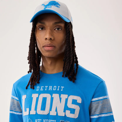 The model is wearing this NFL Sideline 2026 Detroit Lions T-Shirt in blue. 5