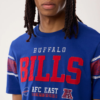 The model is wearing this NFL Sideline 2026 Buffalo Bills T-Shirt in blue. 5