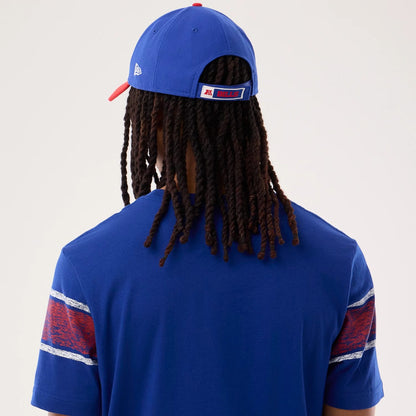 The model is wearing this NFL Sideline 2026 Buffalo Bills T-Shirt in blue. 7