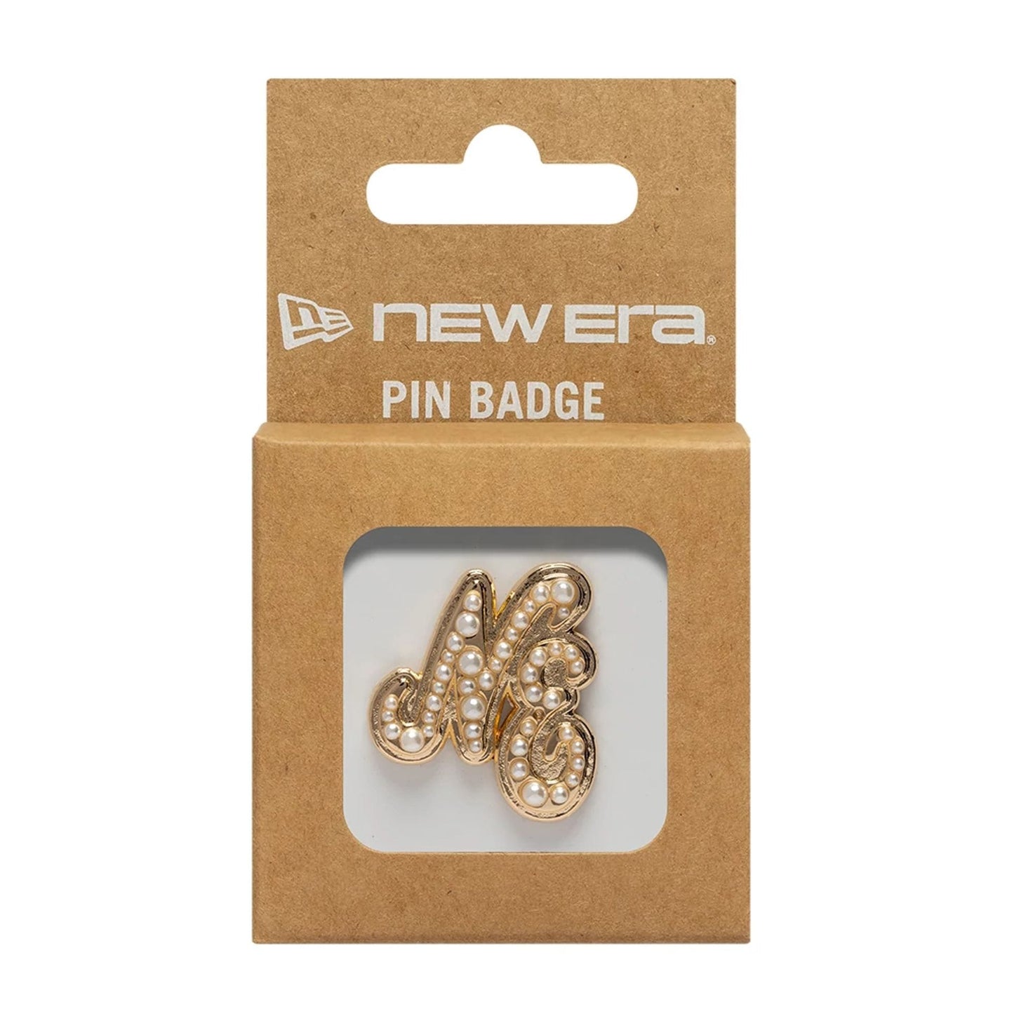 Pictured is this New Era Faux Pearl Pin Badge in gold. 3