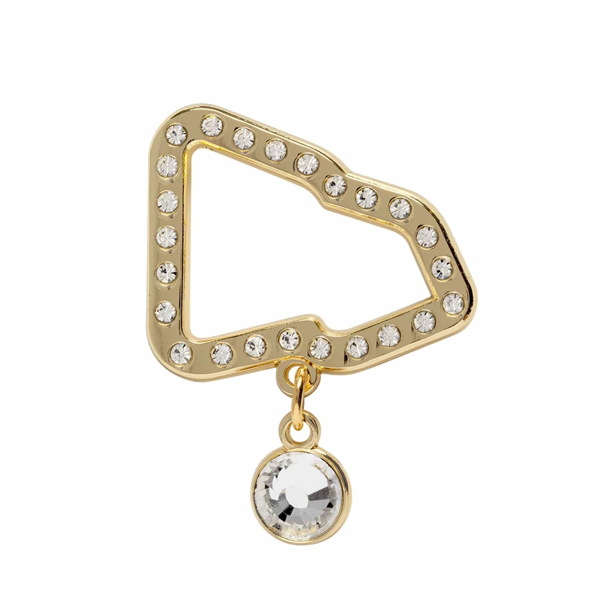 Pictured is this New Era Flag Gem Pin Badge in gold. 1