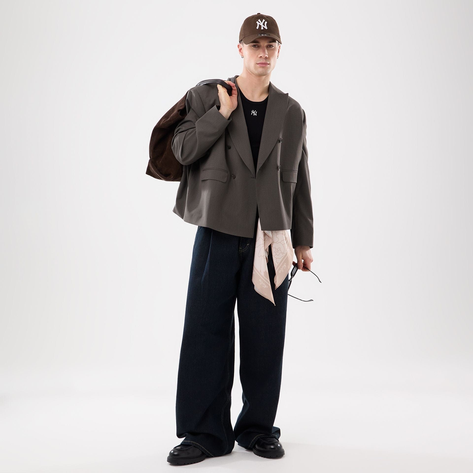 Pictured is this New Era Floral Bandana in Beige. 4