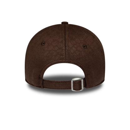 Pictured is this Womens New Era Textured 9TWENTY cap in dark brown. 6