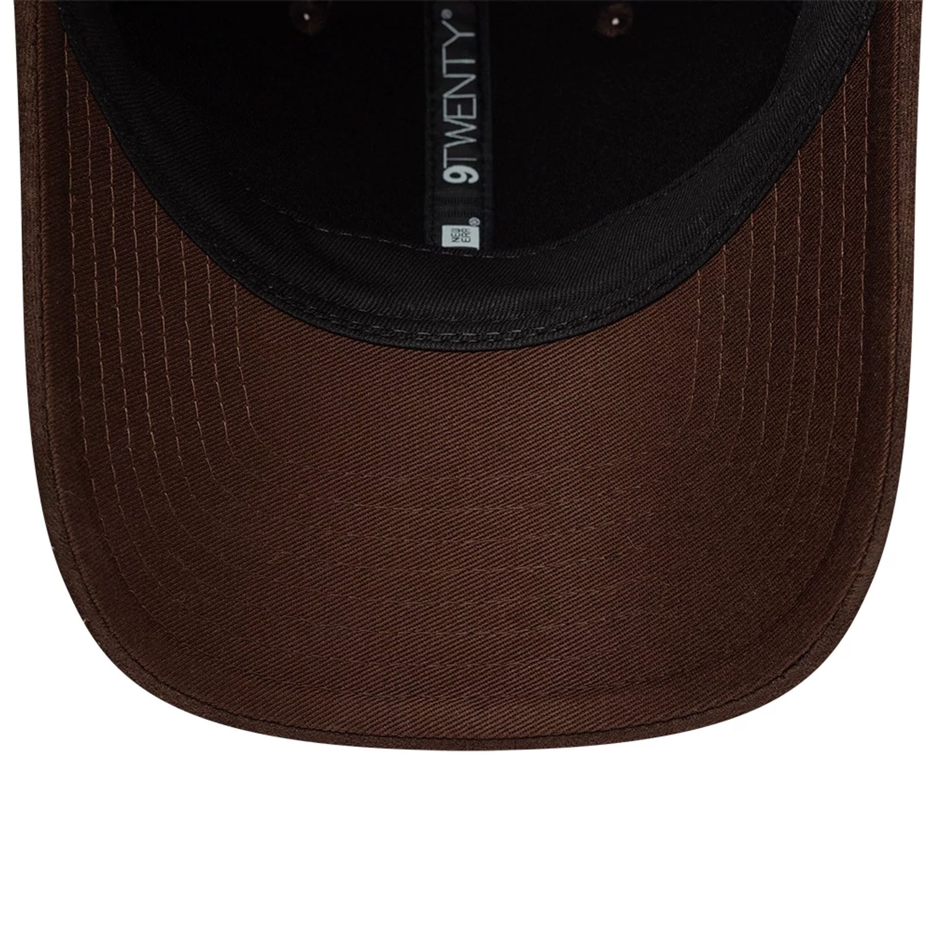 Pictured is this Womens New Era Textured 9TWENTY cap in dark brown. 7