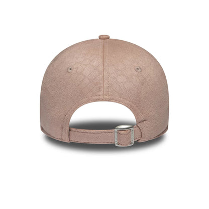 Pictured is this Womens New Era Textured 9TWENTY cap in Dusty Pink. 6