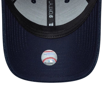 Pictured is this Womens MLB Denim New York Yankees 9FORTY Bowback cap in navy. 7