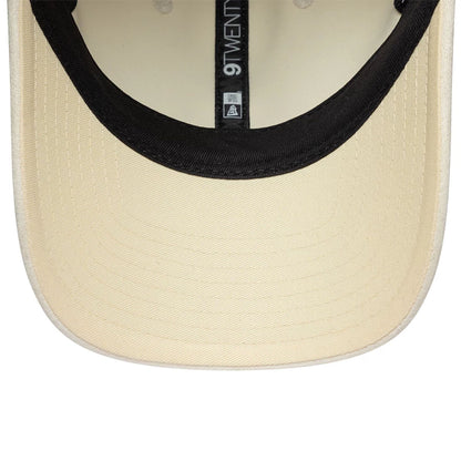Pictured is this Womens New Era Textured 9TWENTY cap in cream. 7